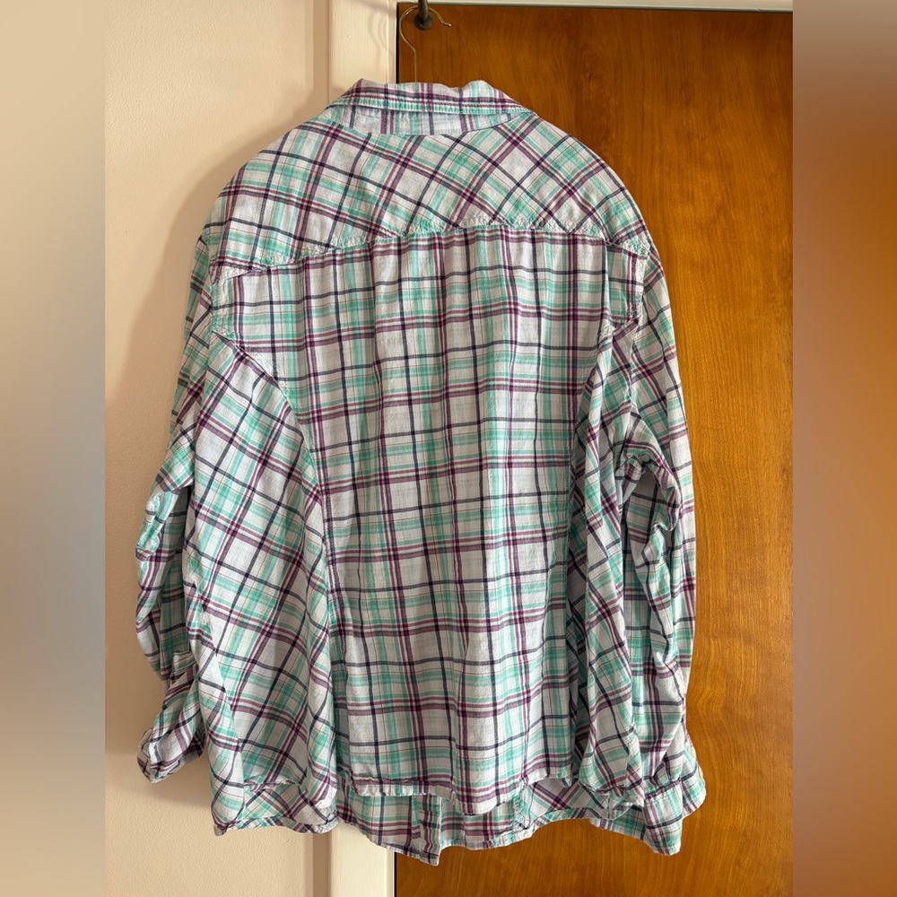 Torrid Plaid Button-Up Shirt Size 3 - Picture 3 of 8